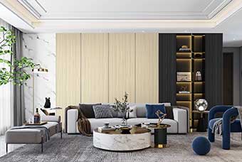 安阳轻奢风格-客厅